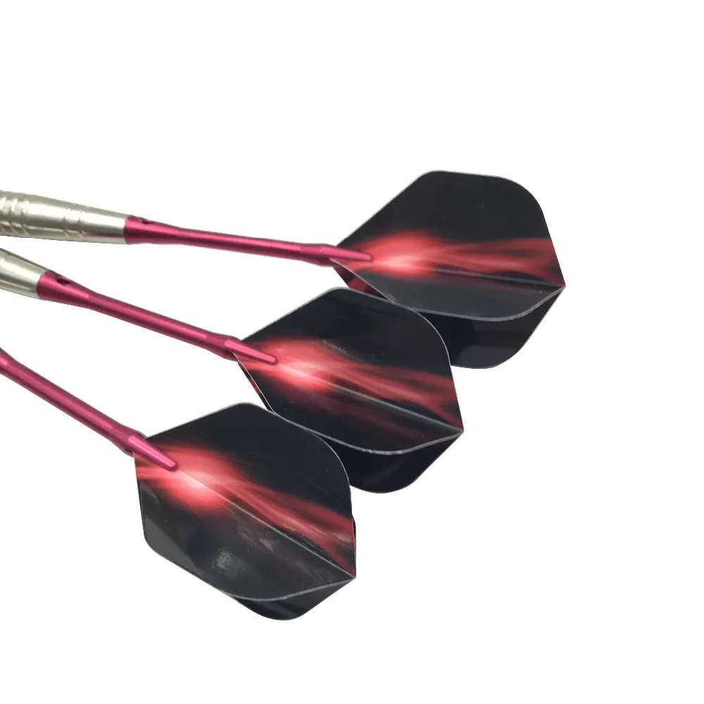 Yernea-dardos profesionales puntiagudos de acero, 3 piezas, 22g, punta de acero duro estándar, ejes de aluminio rojo