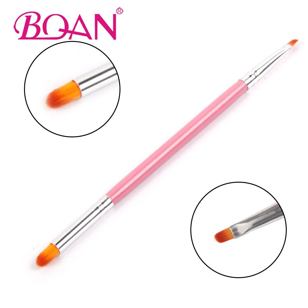 

BQAN 1Pcs Double-ended Gradient Painting Pen Drawing Pink Nail Brush UV Gel Brushes Round Head Manicure Nail Art Brush Tool