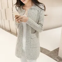 2016 New Winter Women Sweater Casual Long Sleeve Knitted Cardigans Autumn Crochet Ladies Sweaters Fashion Tricotado Cardigan D33