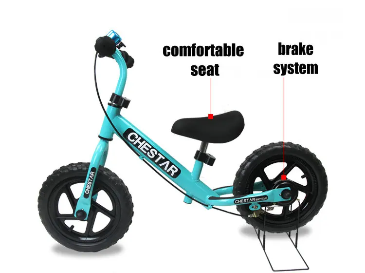 Высококачественный 1" Детский велосипед с доп. балансом с ручным тормозом, стальная рама и EVA сплошное колесо, беспедальный велосипед с защитным редуктором подарок