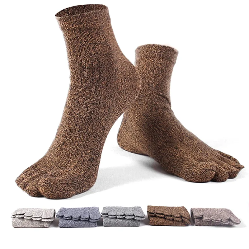 

1Pair Men's Cotton Toe Sock Five Finger Socks Men's Breathable Socks Male Thermal/Thick Warm Sport Socks & Hosiery 2019