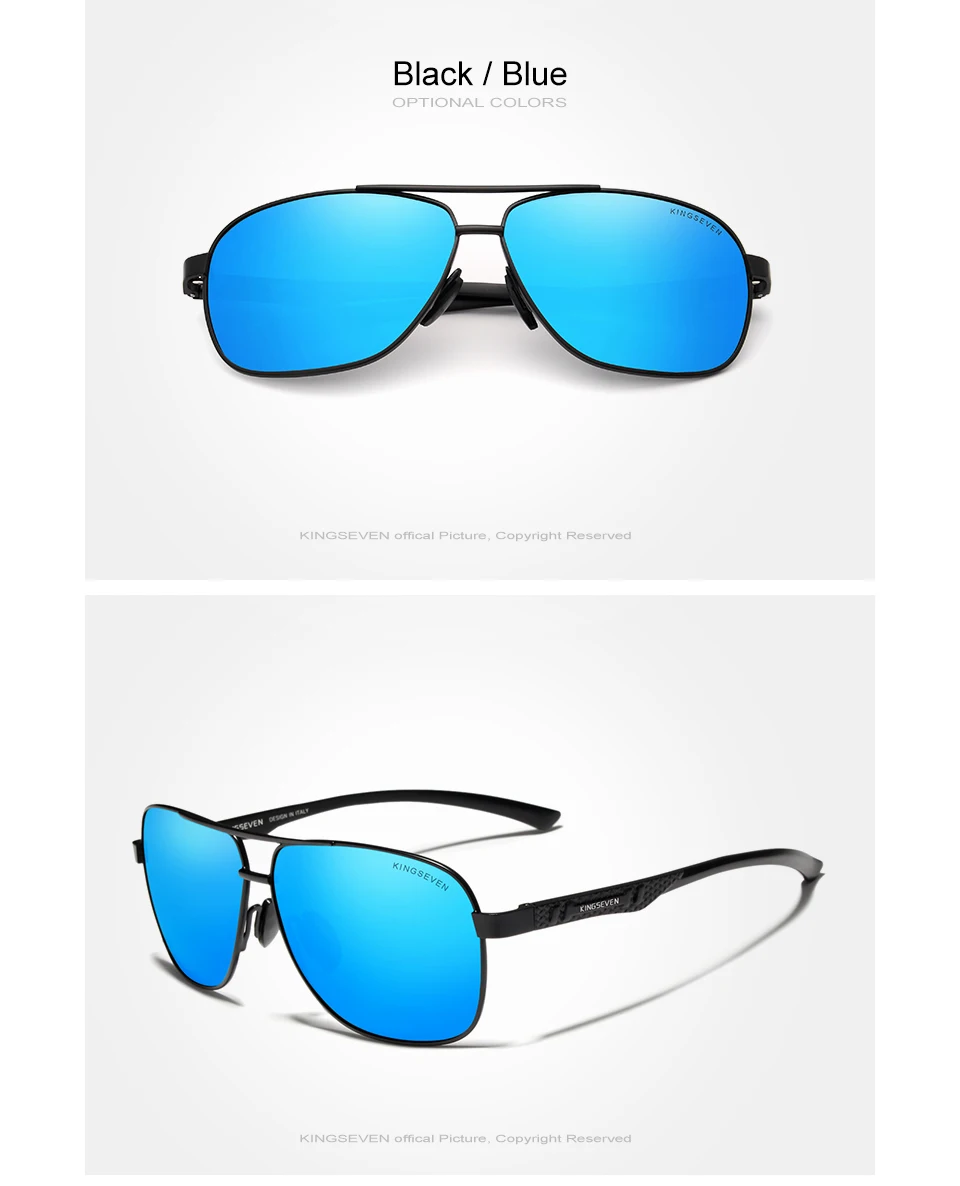 KINGSEVEN 2022 Men Polarized Sunglasses Aluminum UV400 Mirror
