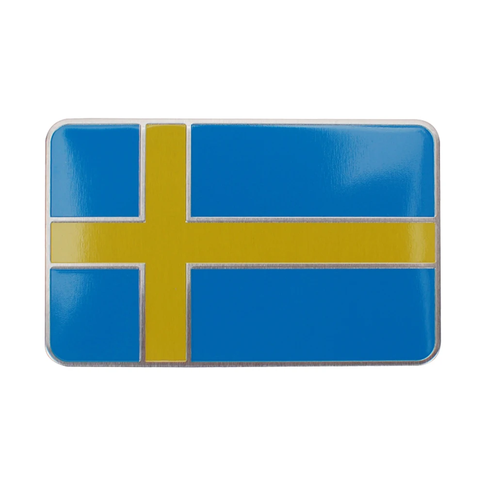

Sweden Flag Metal Emblem Decals Sticker Badge Car Styling For Ford Focus 2 3 4 fiesta Audi a1 a3 a4 BMW E46 E90 E60 E39
