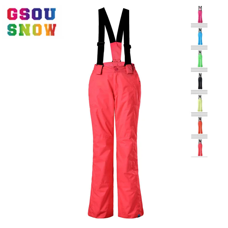 Gsou الثلوج الشتاء تزلج للبنين والبنات الاطفال للماء الدافئة على الجليد بناطيل تزلج على الجليد في الهواء الطلق ارتداء يندبروف