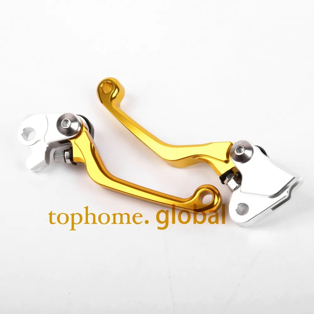 Горячая одна пара CNC Pivot Dirttbike сцепные рычаги золотого цвета для Suzuki RMZ250 2005 2006|lever