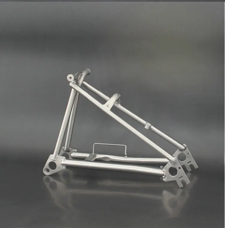 Best Bike fork titanium rear triangle for brompton bike light weight 394g and best quality titanium triangle  for folding bike 8