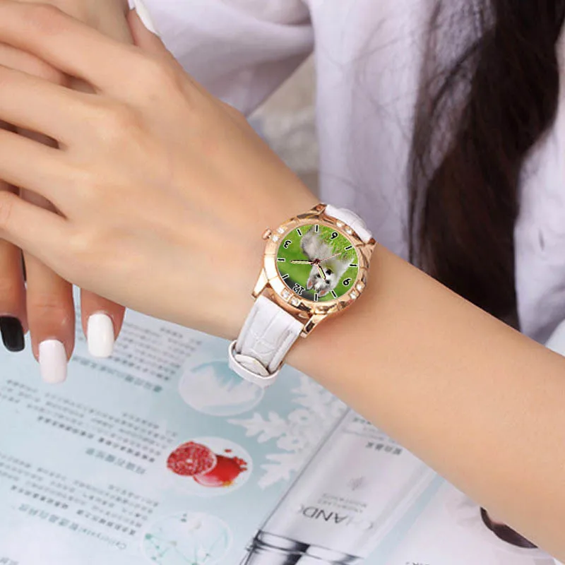 A3333 non сплетенный мешок машины часы печати фото или текст на циферблате часы «сделай сам» для Для женщин кварцевые часы с украшением в виде кристаллов специальный подарок на Рождество