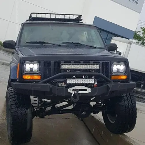 Whdz 1pc 7inch High Low Sealed Beam Conversion Led Headlamp For Jeep