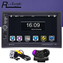 7020G 2 Double Din Car MP5 Video Player with Rear View Camera GPS Navigation Radio Support USB Bluetooth Remote Control Audio
