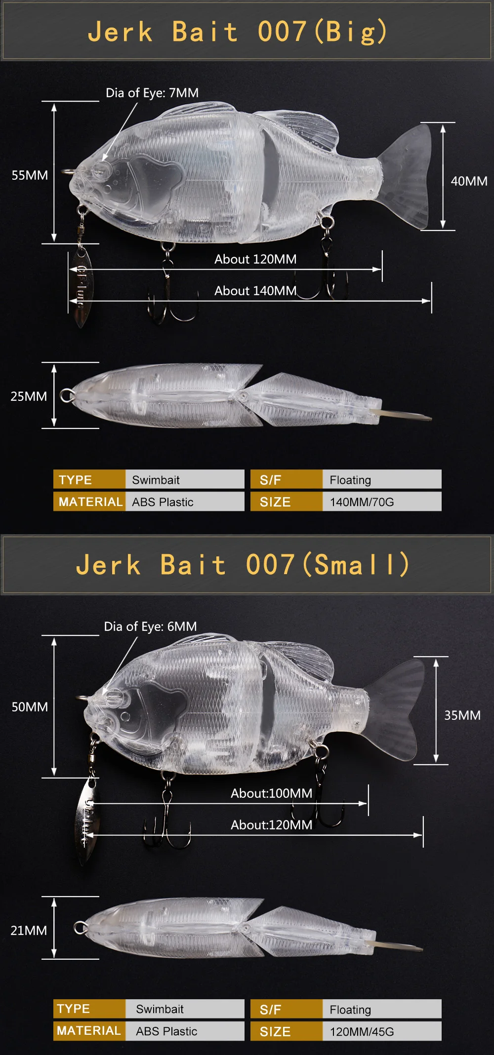 Arrical Swimbait шарнирная приманка 140 мм 120 мм рыболовная приманка