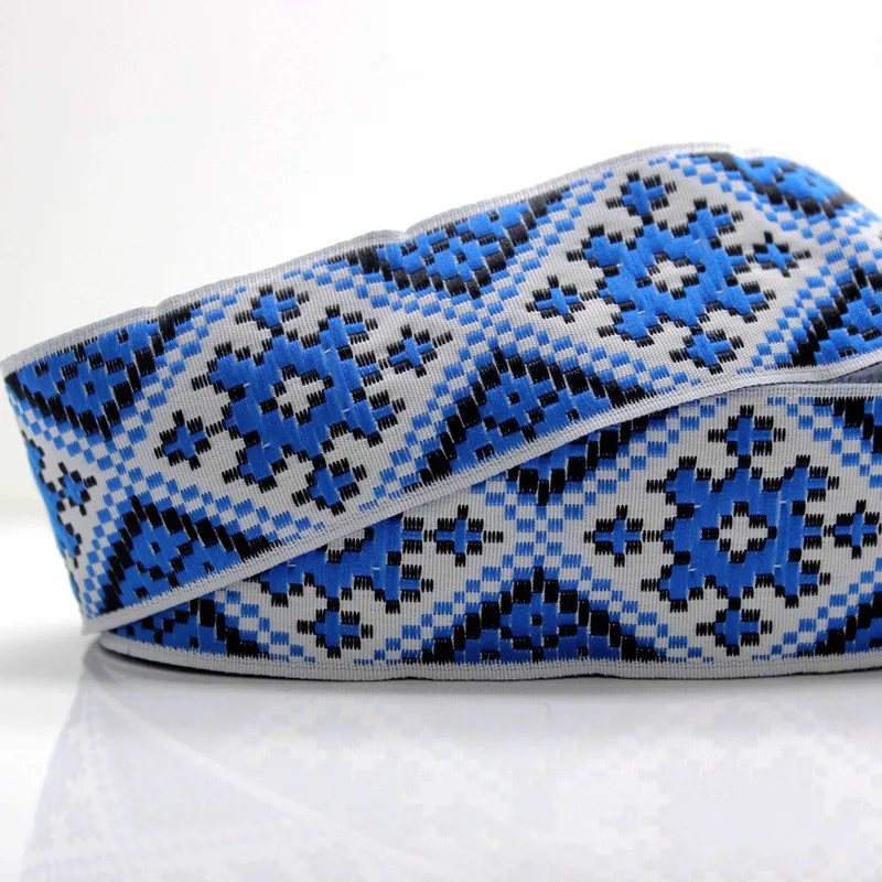 

2 Yards 35 Mm Wide Ethnic Jacquard Webbing High Quality Webbing for Handmade Guitar Straps,Flip-flop,Belt Hair Accessory Ribbons