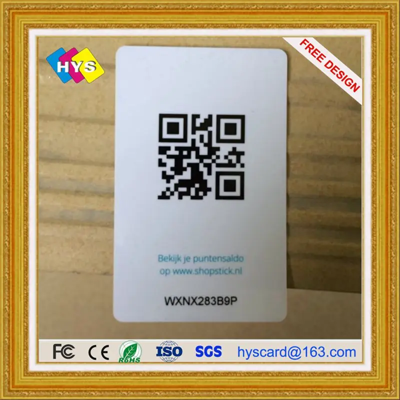 

Высококачественные пластиковые карты с QR-кодом и стандартной деловой печатью