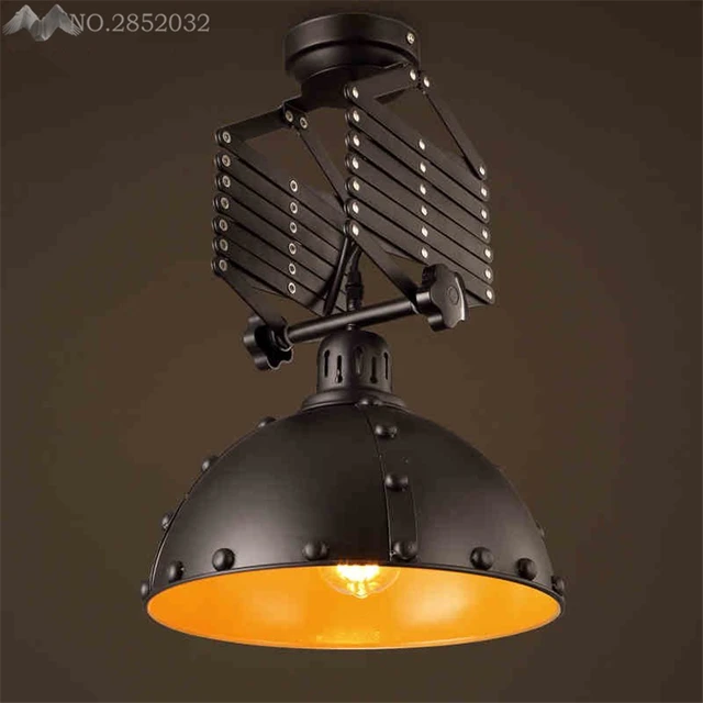 Nordic Vintage Creative E27 Retractable Ceiling Lights Iron Nordic Vintage Creative E27 Retractable Ceiling Lights Iron Lamp For Bar Dining Room Restaurant Kitchen