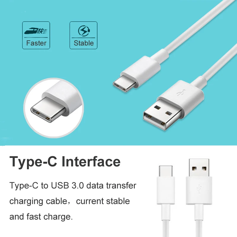 

USB Type C Cable USB-C/Type-C Fast Charging Data Cable For Xiaoni Mi 6 8 Samsung Gaxaly S8 S9 Huawei Oneplus Type C Otg Cable