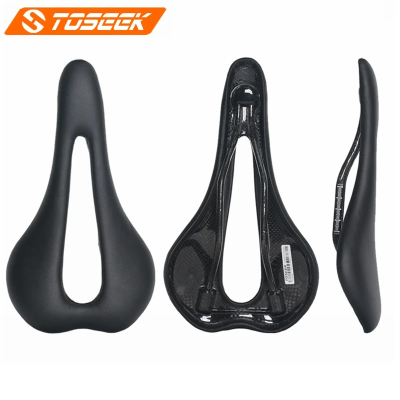 TOSEEK EVO Седло из углеродного волокна кожа седла ПУ лук Подушка сверхлегкие полое
