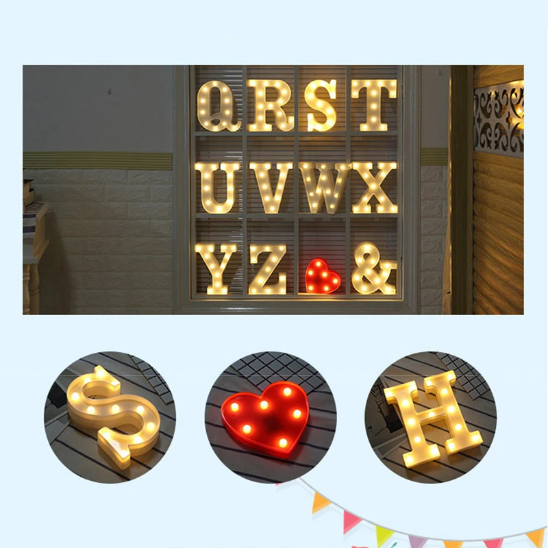 22 см 3D 26 буква светодиодный знак Алфавит настенная лампа в помещение подвесной ночник спальня Свадьба День рождения День Святого Валентина Декор