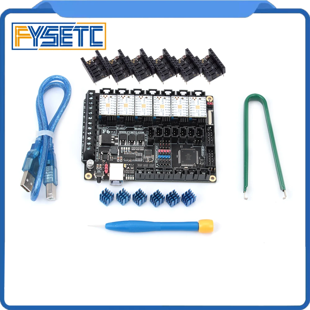 FYSETC F6 V1.3 плата все-в-одном решение электроники материнская плата+ 6 шт. TMC2208 V1.2+ 6 шт. протектор для UART VS TMC2130