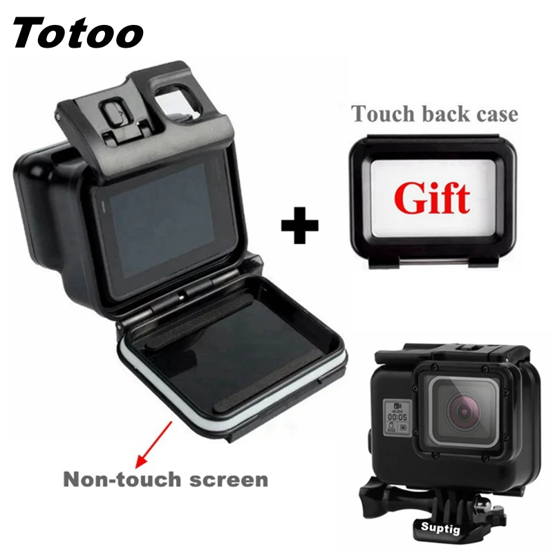 

Touchable Backdoor Waterproof Housing For Go pro 5 6 Underwater Protective Case For Gopro Hero 5 Hero 6 7 Black Accessories