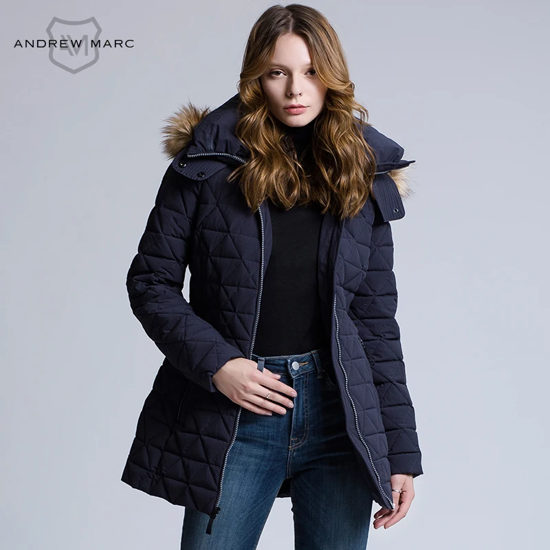 ANDREW MARC 2016 Women Brand Duck Down Jacket Coat Ultralight Hooded ...