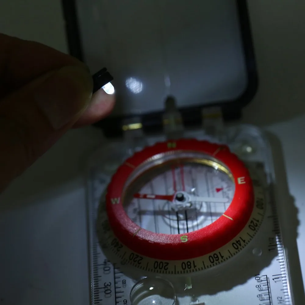 NH NaruteHike Outdoor Professional Multifunctional Luminous Transparent Compass Camping Hiking Compass In Stock