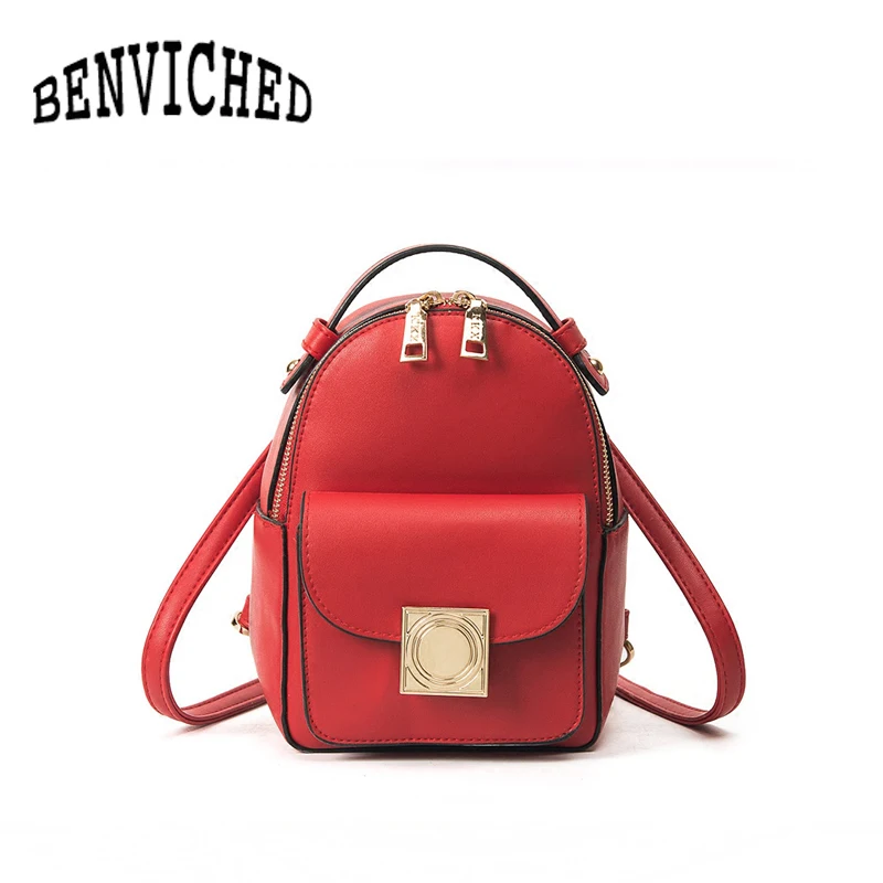 

BENVICHED Shoulder bag female Korean college style wind 2019 new wild casual mini backpack fashion hit color shoulder bag R122