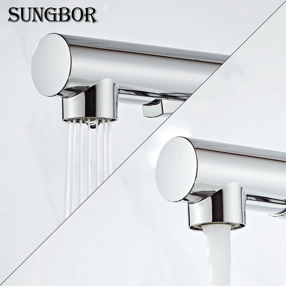  Kitchen Faucets chrome Single Handle Pull Out Kitchen Tap Single Hole Handle Swivel 360 Degree Wate - 32960209078