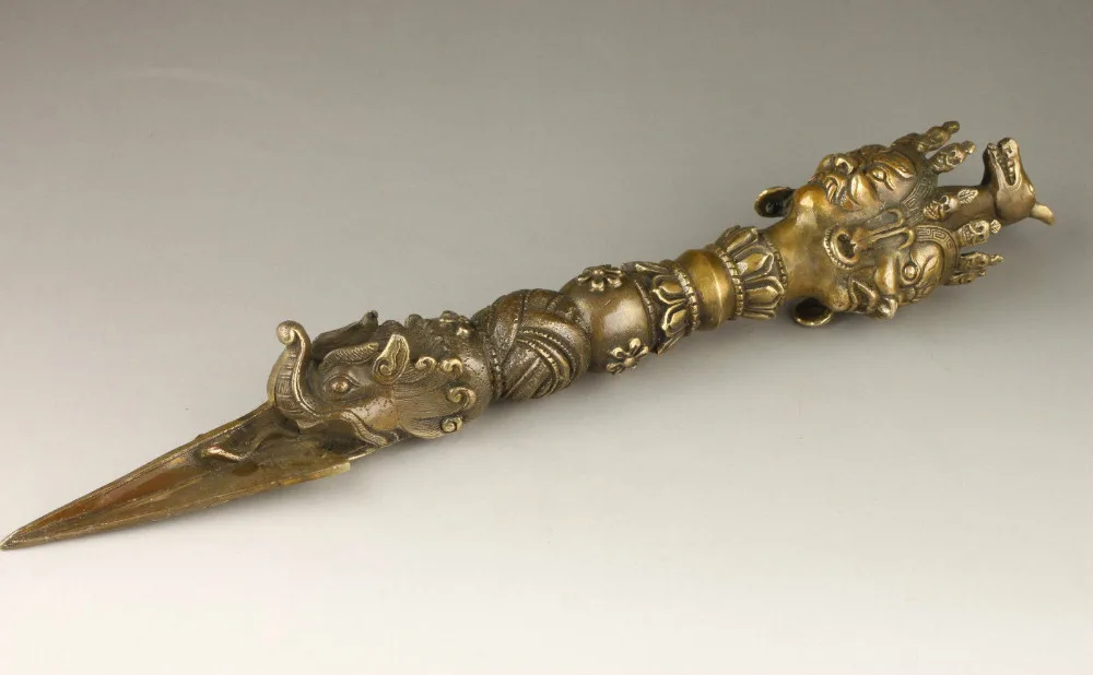 Collection Handmade Old copper Bronze Buddhist Spiritual Exorcism Tools