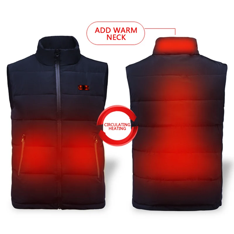 

2019 Winter USB Infrared Heating Vest Jacket Electric Thermal Clothing Waistcoat For Women Men Outdoor Hiking Camping Cycling