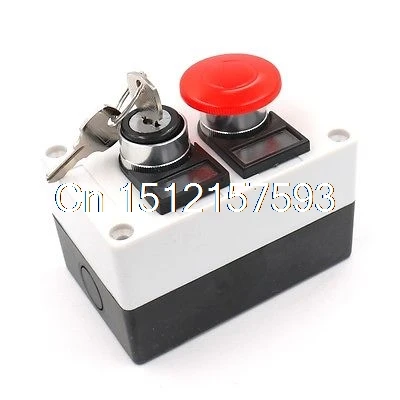 

Key Lock on/off Switch Red Mushroom Push Button Station