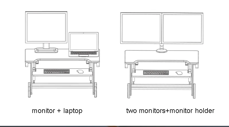 Hyvarwey ID-36 EasyUp высота регулировки подставка стол складной ноутбук стол Тетрадь/стойка-держатель для монитора с клавиатурой лоток