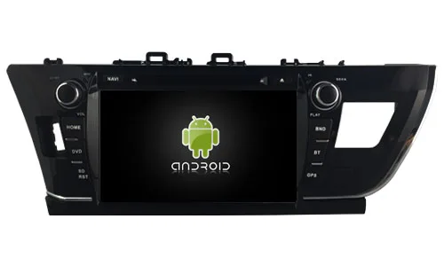 cheap Android 8.1 quad core car dvd player media stereo radio wifi carplay GPS TPMS headunit for TOYOTA COROLLA 2014 with blue light