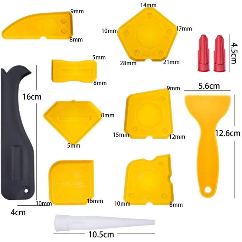 12 шт./компл. силиконовые Стекло цемента скребок напольная плитка приспособление для очистки поверхностей остатки клея шпатель мини ручной работы набор инструментов