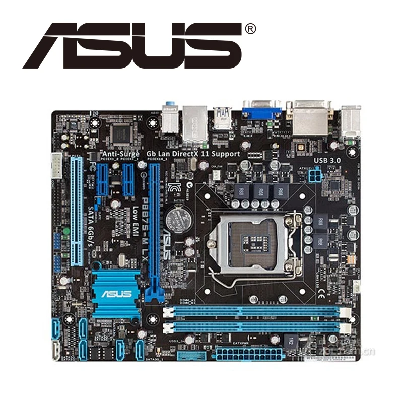 Asus P8B75 M LX настольная материнская плата B75 Socket LGA 1155 i3 i5 i7 DDR3 16G uATX UEFI BIOS оригинальная