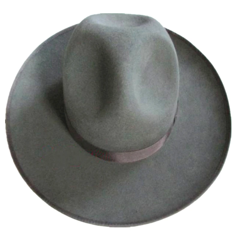 Grey Israel Jewish Hat/ Wool Hasidic 
