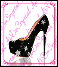 Aidocrystal mode damen schwarz farbe kristall top-marke hohe schuhe