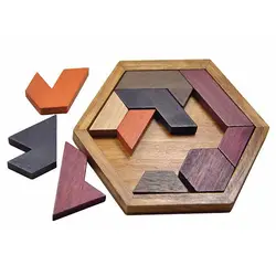 Детские головоломки деревянные головоломка Танграм/доска деревянные геометрические формы образовательные головоломки для детей игрушки