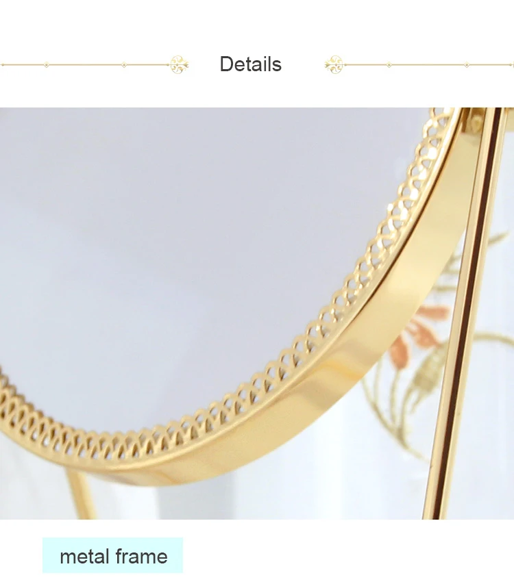Зеркало для макияжа Золотой Макияж косметическое зеркало декоративные зеркала Идеально подходит для туалетного столика-Шампань золото