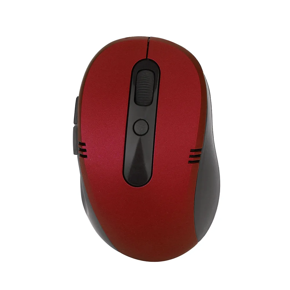 Стильная беспроводная мышь VOBERRY, удобная оптическая прокрутка, 2,4 ГГц, мышь для ноутбука, настольного компьютера, игры, Офисная мышь - Цвет: Red