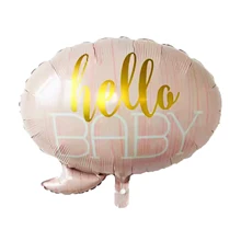 1 шт. бант Hello Baby Shower вечерние большие фольги воздушный шар на день рождения, детский душ Новорожденные вечерние украшения
