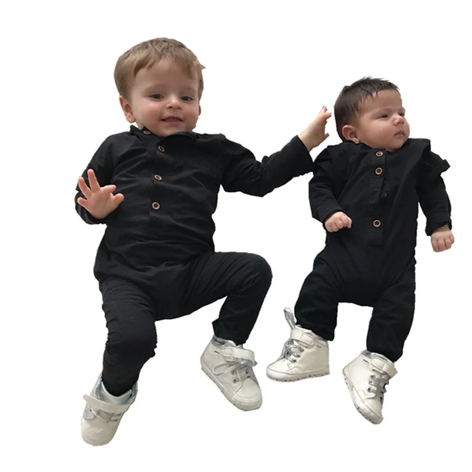 Seartist الطفل الفتيان السروال القصير الوليد قميص قطني بكم طويل بذلة الصبي الخريف الربيع عادي أسود رمادي البلوز منامة 2019 جديد 30C