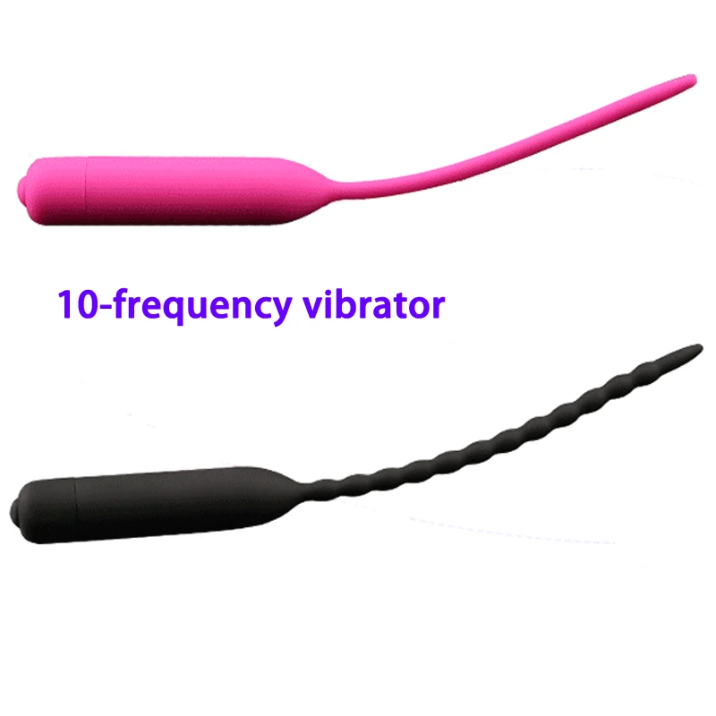 Silicone Urethral Sound Dilators Sounding Vibrator Penis Plug Urethral Beads Sex Toys For Men Masturbator Urethra Penis-Plugs