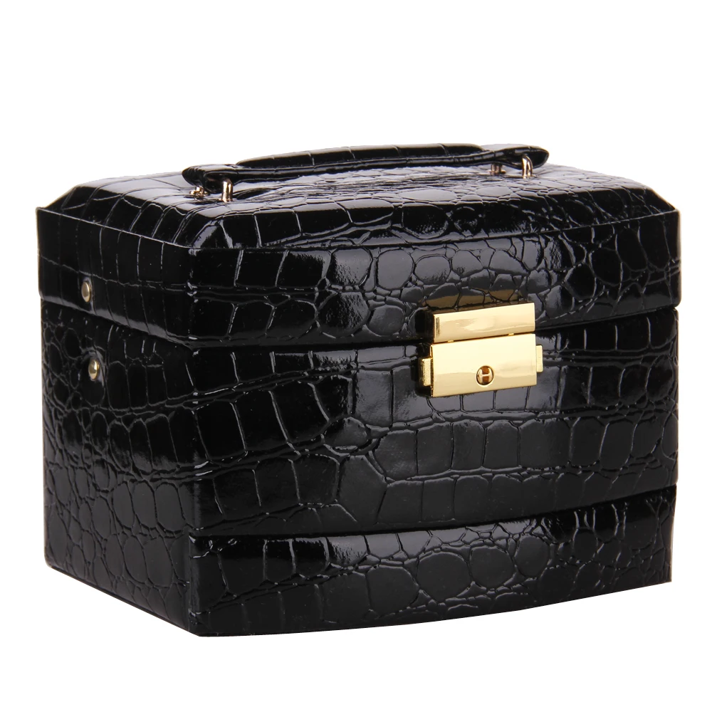 Small Jewellery Storage Box Luxury Ring Carry Case Leather ...