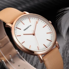 Подлинная PU женские часы лучший бренд элегантные унисекс повседневные аналоговые часы деловые мужские наручные часы женские золотые нарядные часы мужские