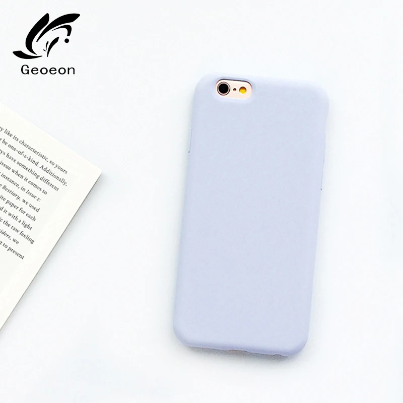 Wellzly Silicone Solid color TPU phone black cover for iphone7plus 7 matte plain silicone case iphone 6 6s 6plus 8plus B132 |
