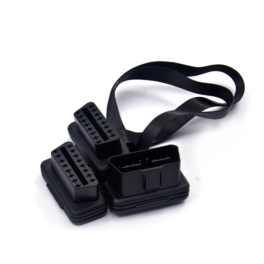 2 10 шт. ODB2 16pin Male к двойному Female OBDII OBD 16 контактный кабель для ELM327 Расширение