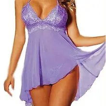 Новинка, Сексуальное Женское ночное белье размера плюс, ночная сорочка, ночная рубашка, Женская кружевная ночная рубашка, нижнее белье