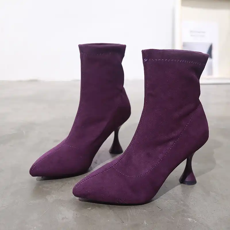 purple dress boots