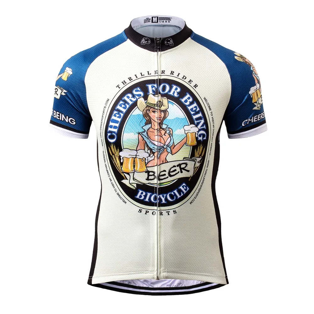 

THRILLER RIDER SPORTS TRS-0038 Mens Cycling Jersey Cycling Clothing Bike Shirt Size S to 5XL