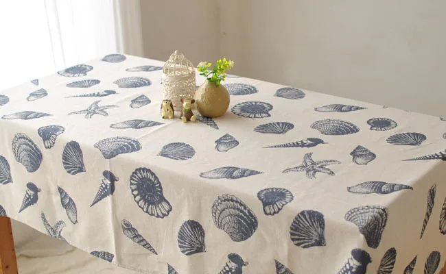 بسيطة و الحديثة الراقية أزياء قوقعة المحيط رياح القطن مفرش طاولة مفارش المائدة محطة