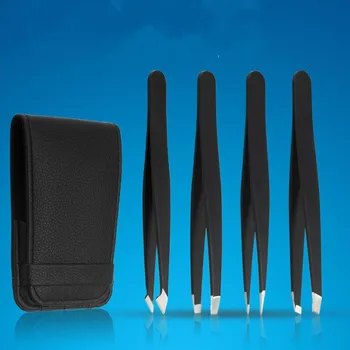 

Eyebrow Tweezers Stainless Steel Point Tip/Slant Tip/Flat Tip Hair Removal Makeup Tool with Bag case Eye Make Up Tools